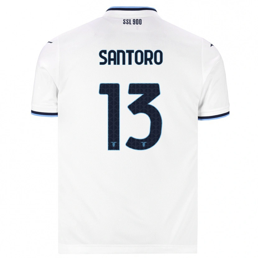 Danxen Criança Camisola Martina Santoro #13 Branco Azul Marinho Alternativa 2026/27 Camisa
