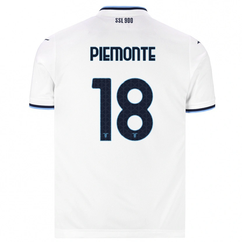 Danxen Criança Camisola Martina Piemonte #18 Branco Azul Marinho Alternativa 2026/27 Camisa