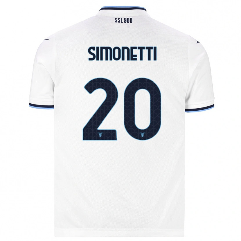 Danxen Criança Camisola Flaminia Simonetti #20 Branco Azul Marinho Alternativa 2026/27 Camisa