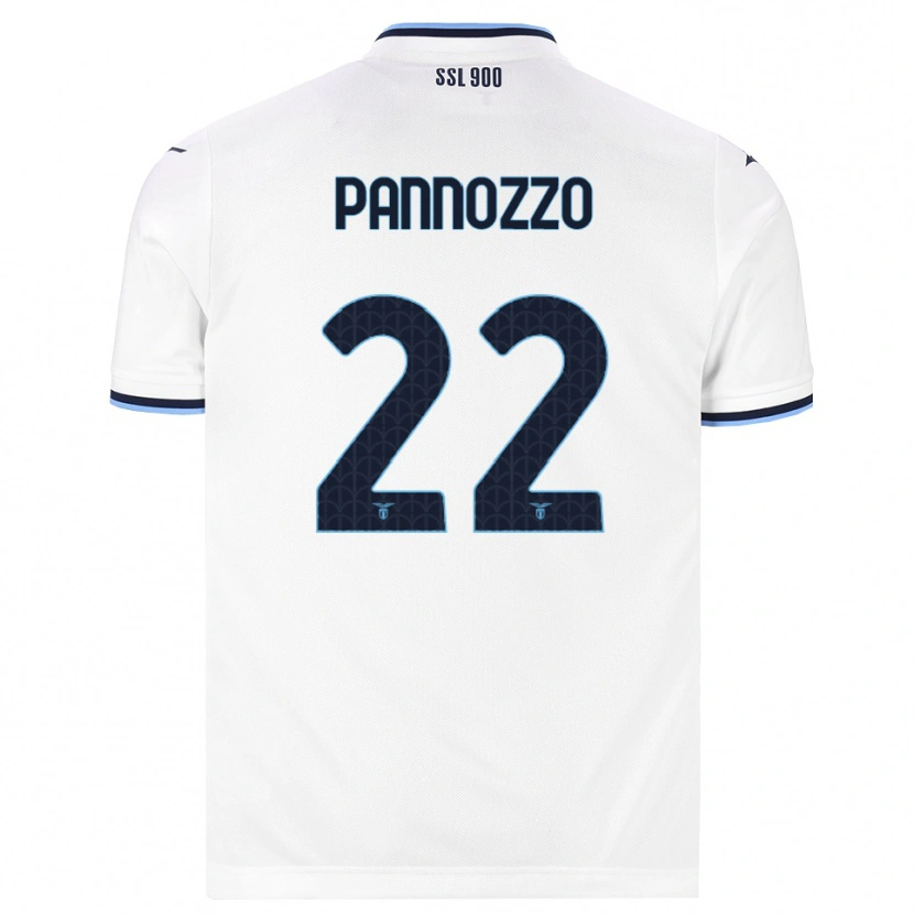 Danxen Criança Camisola Nicolò Pannozzo #22 Branco Azul Marinho Alternativa 2026/27 Camisa