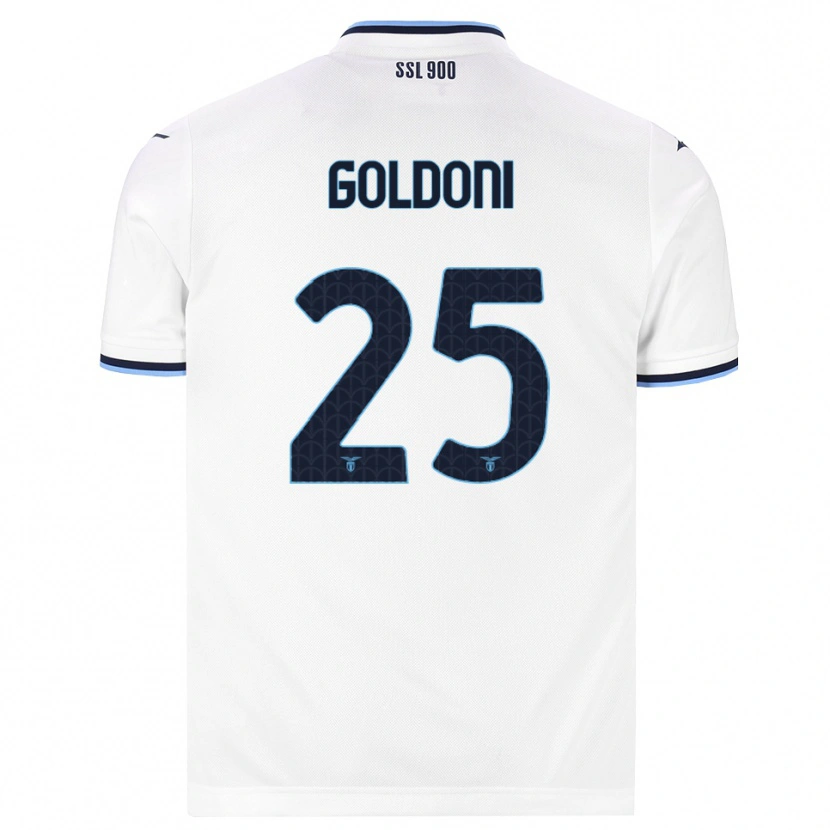 Danxen Criança Camisola Eleonora Maria Goldoni #25 Branco Azul Marinho Alternativa 2026/27 Camisa