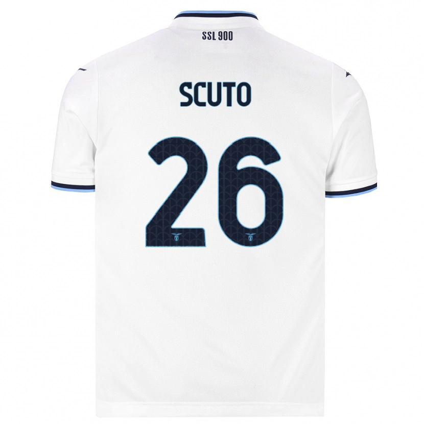 Danxen Criança Camisola Leonardo Scuto #26 Branco Azul Marinho Alternativa 2026/27 Camisa