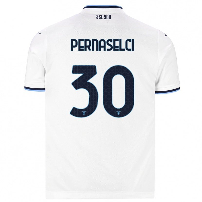 Danxen Criança Camisola Leonardo Pernaselci #30 Branco Azul Marinho Alternativa 2026/27 Camisa