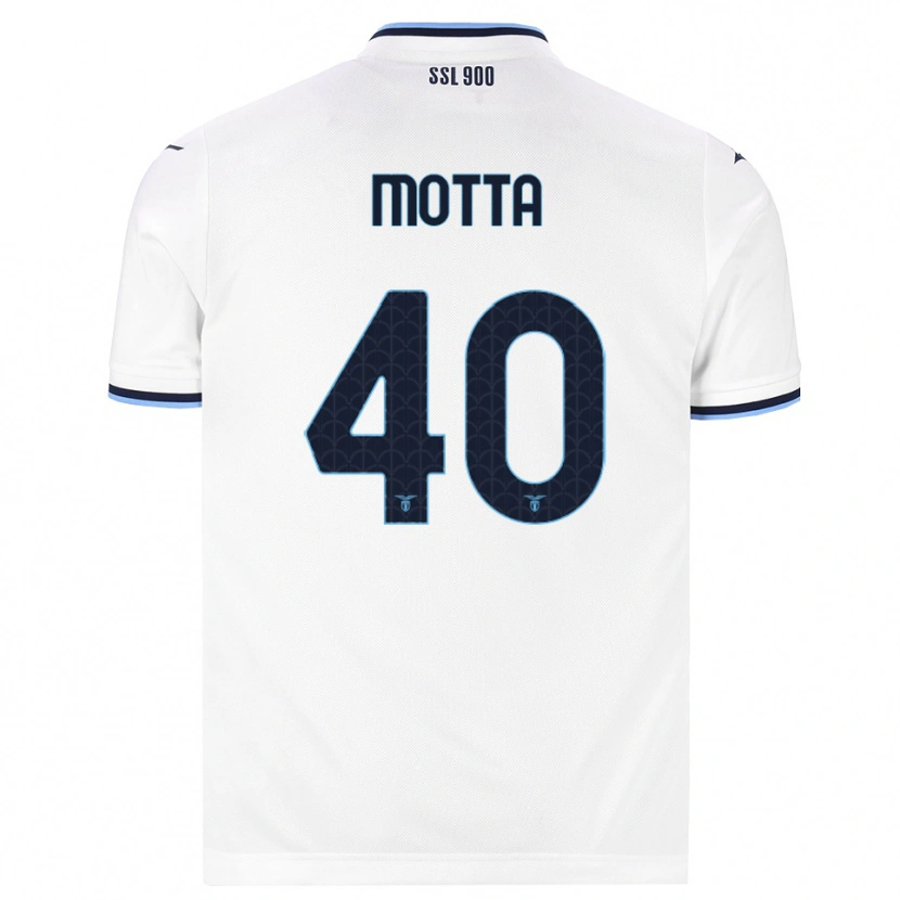 Danxen Criança Camisola Edoardo Motta #40 Branco Azul Marinho Alternativa 2026/27 Camisa