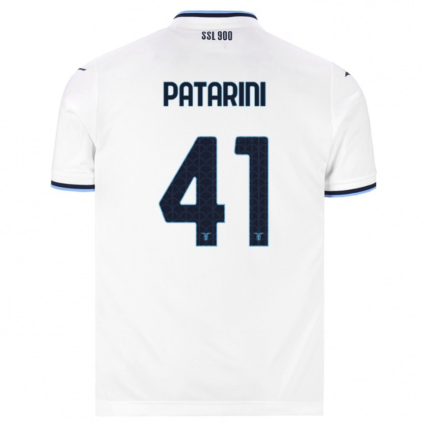 Danxen Criança Camisola Riccardo Patarini #41 Branco Azul Marinho Alternativa 2026/27 Camisa