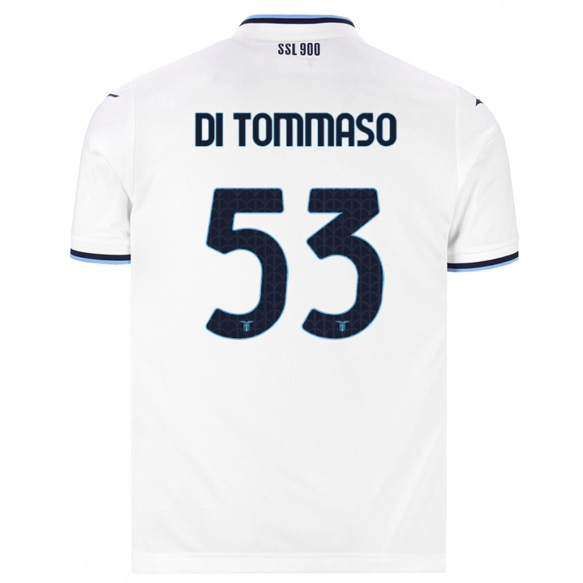 Danxen Criança Camisola Leonardo Di Tommaso #53 Branco Azul Marinho Alternativa 2026/27 Camisa