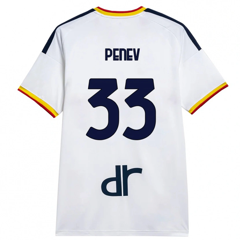Danxen Criança Camisola Plamen Penev #33 Branco Amarelo Vermelho Alternativa 2026/27 Camisa