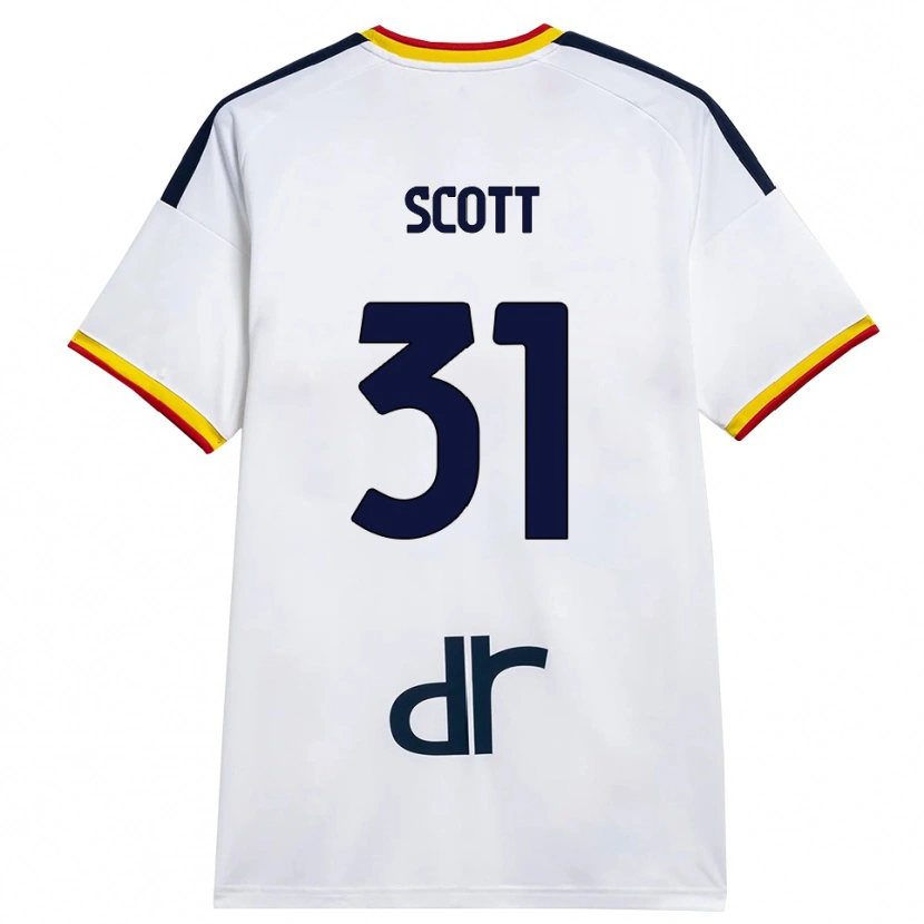 Danxen Criança Camisola Elijah Scott #31 Branco Amarelo Vermelho Alternativa 2026/27 Camisa