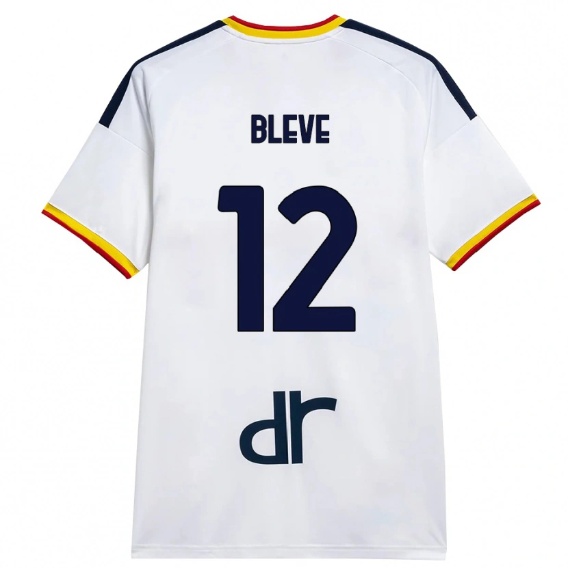 Danxen Criança Camisola Daniele Bleve #12 Branco Amarelo Vermelho Alternativa 2026/27 Camisa