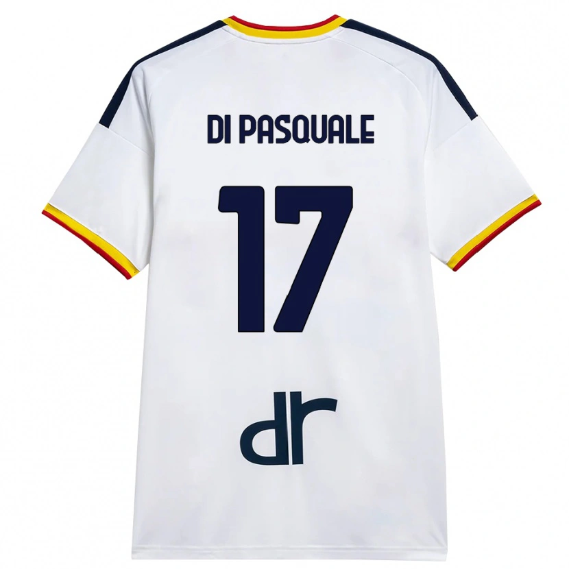 Danxen Criança Camisola Alessandro Di Pasquale #17 Branco Amarelo Vermelho Alternativa 2026/27 Camisa