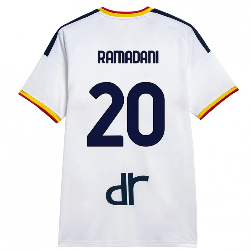 Danxen Criança Camisola Ylber Ramadani #20 Branco Amarelo Vermelho Alternativa 2026/27 Camisa