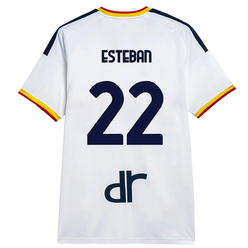 Danxen Criança Camisola Paco Esteban #22 Branco Amarelo Vermelho Alternativa 2026/27 Camisa
