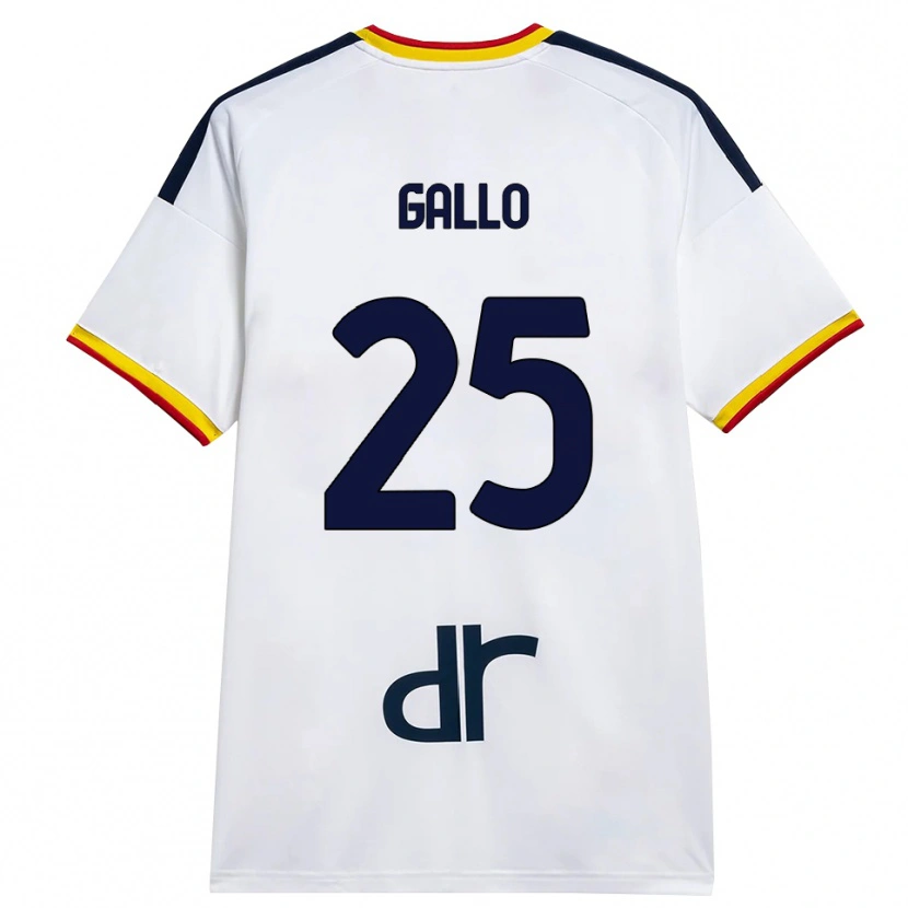 Danxen Criança Camisola Antonino Gallo #25 Branco Amarelo Vermelho Alternativa 2026/27 Camisa