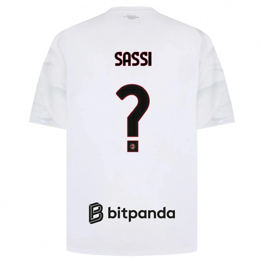 Danxen Criança Camisola Simone Sassi #0 Branco Vermelho Preto Alternativa 2026/27 Camisa