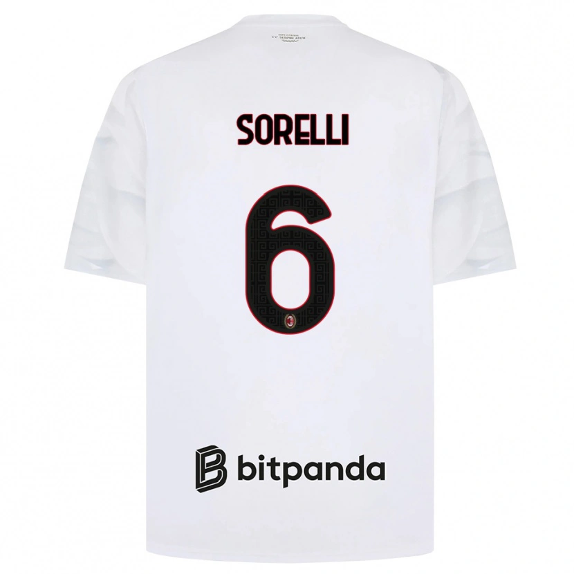 Danxen Criança Camisola Nadine Sorelli #6 Branco Vermelho Preto Alternativa 2026/27 Camisa