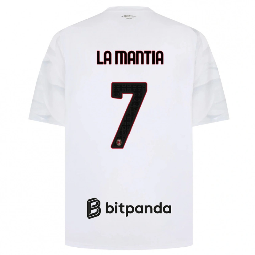 Danxen Criança Camisola Simon La Mantia #7 Branco Vermelho Preto Alternativa 2026/27 Camisa