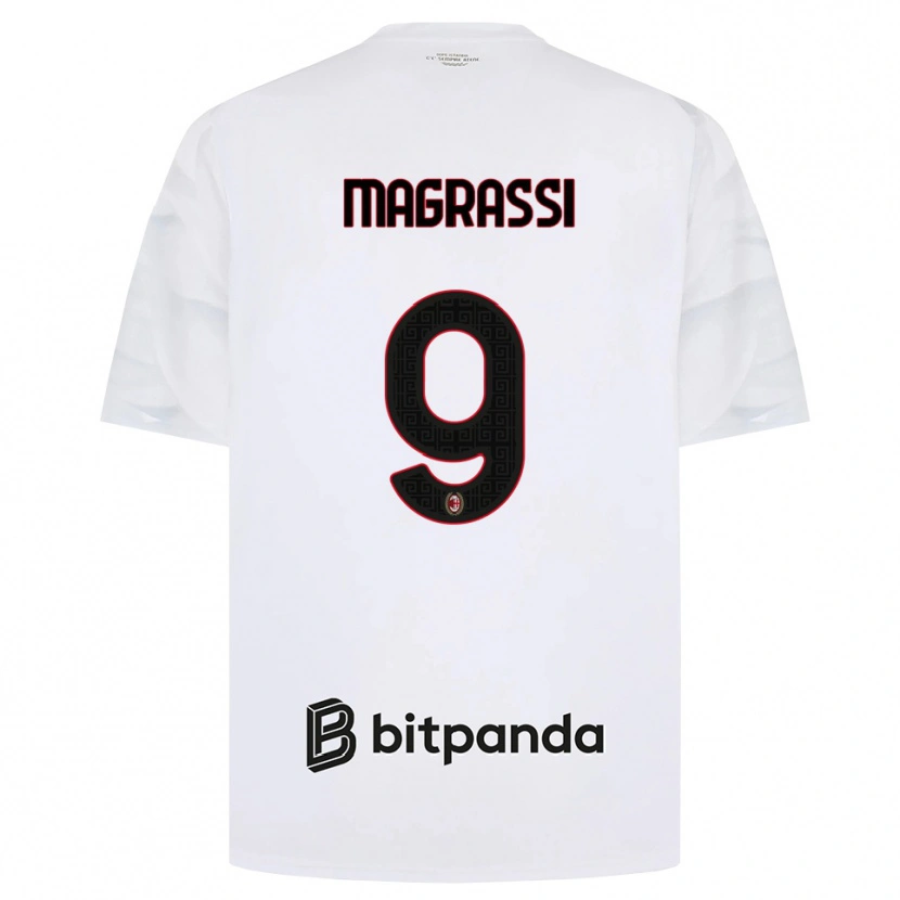 Danxen Criança Camisola Andrea Magrassi #9 Branco Vermelho Preto Alternativa 2026/27 Camisa