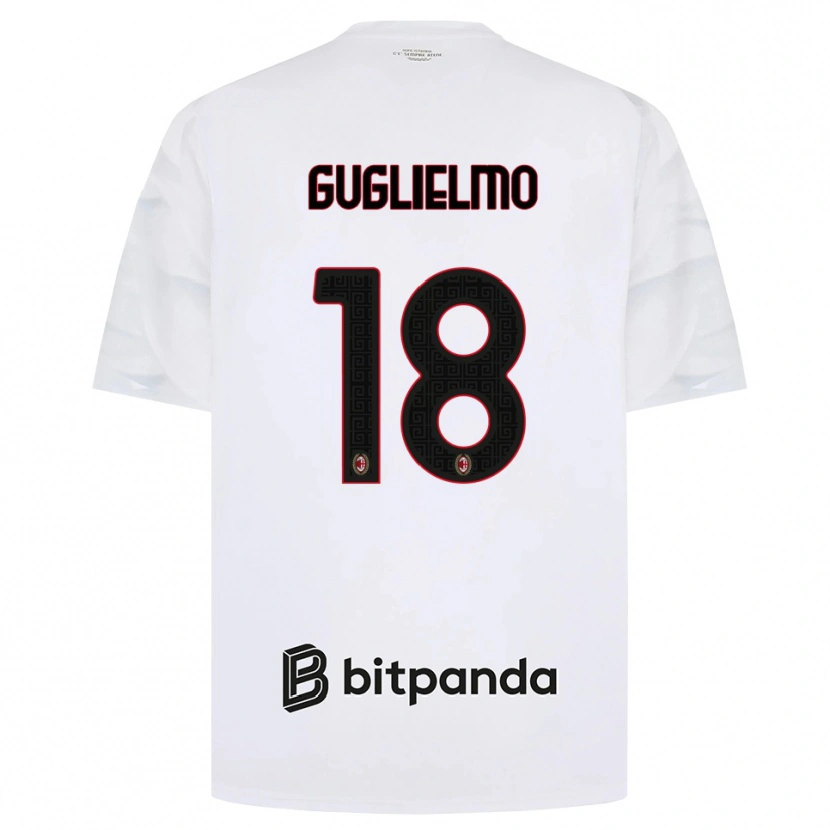Danxen Criança Camisola Tommaso Guglielmo #18 Branco Vermelho Preto Alternativa 2026/27 Camisa