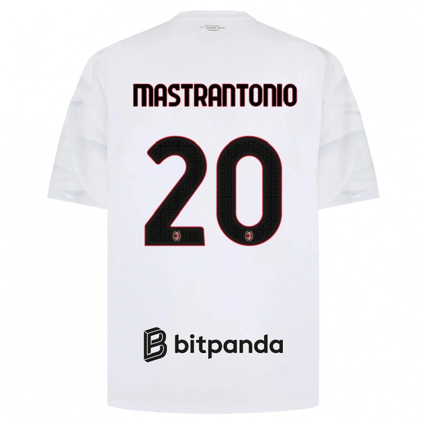 Danxen Criança Camisola Davide Mastrantonio #20 Branco Vermelho Preto Alternativa 2026/27 Camisa