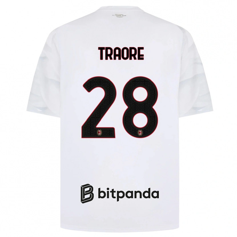 Danxen Criança Camisola Chaka Traore #28 Branco Vermelho Preto Alternativa 2026/27 Camisa