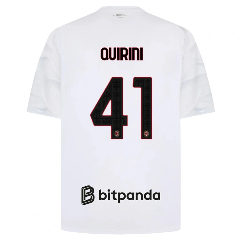 Danxen Criança Camisola Ettore Quirini #41 Branco Vermelho Preto Alternativa 2026/27 Camisa