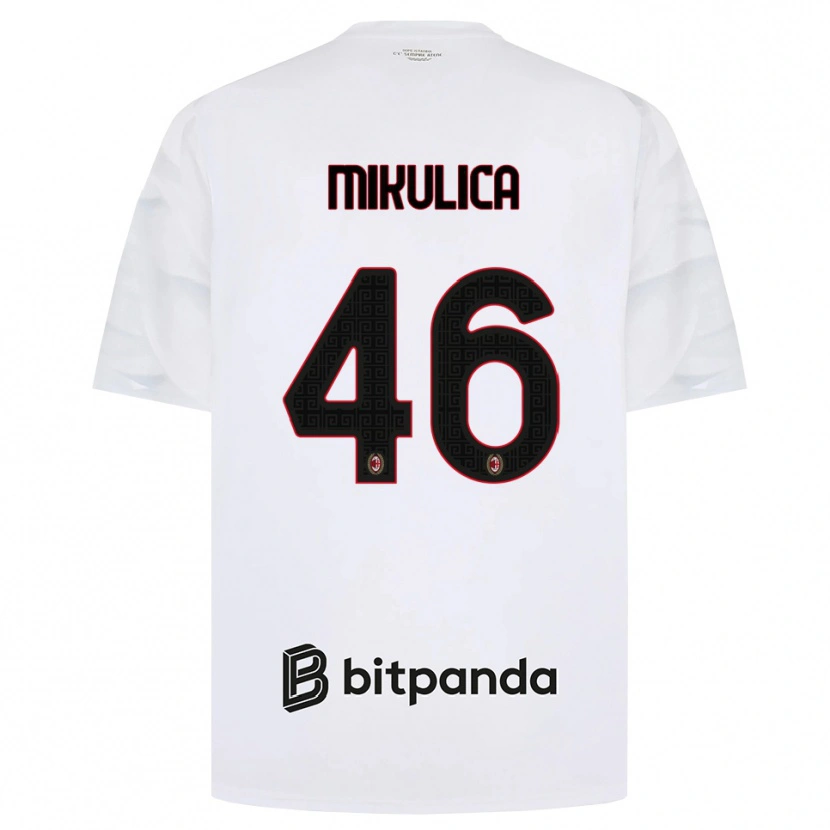 Danxen Criança Camisola Petra Mikulica #46 Branco Vermelho Preto Alternativa 2026/27 Camisa