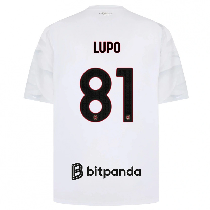 Danxen Criança Camisola Simone Lupo #81 Branco Vermelho Preto Alternativa 2026/27 Camisa