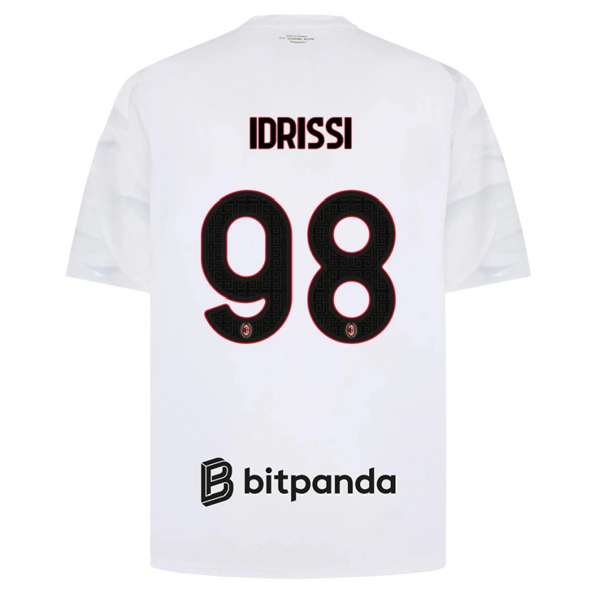 Danxen Criança Camisola Yahya Idrissi #98 Branco Vermelho Preto Alternativa 2026/27 Camisa