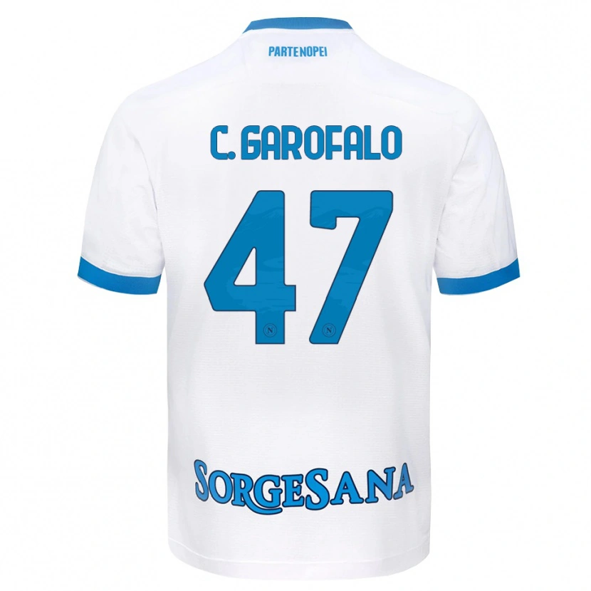 Danxen Criança Camisola Christian Garofalo #47 Azul Celeste Branco Alternativa 2026/27 Camisa
