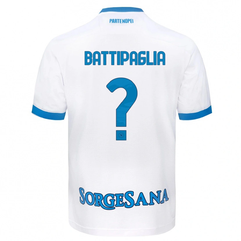Danxen Criança Camisola Luca Battipaglia #0 Azul Celeste Branco Alternativa 2026/27 Camisa