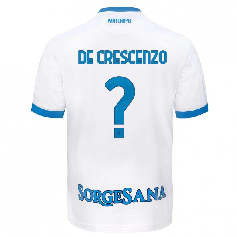 Danxen Criança Camisola Francesco De Crescenzo #0 Azul Celeste Branco Alternativa 2026/27 Camisa