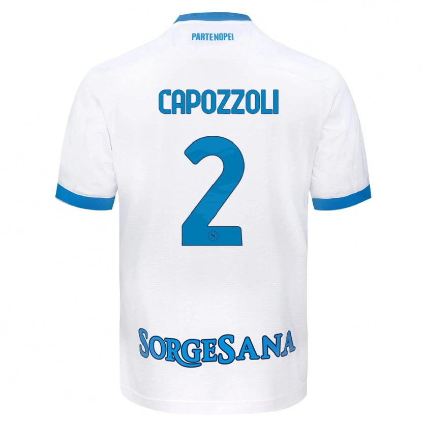 Danxen Criança Camisola Emanuele Capozzoli #2 Azul Celeste Branco Alternativa 2026/27 Camisa