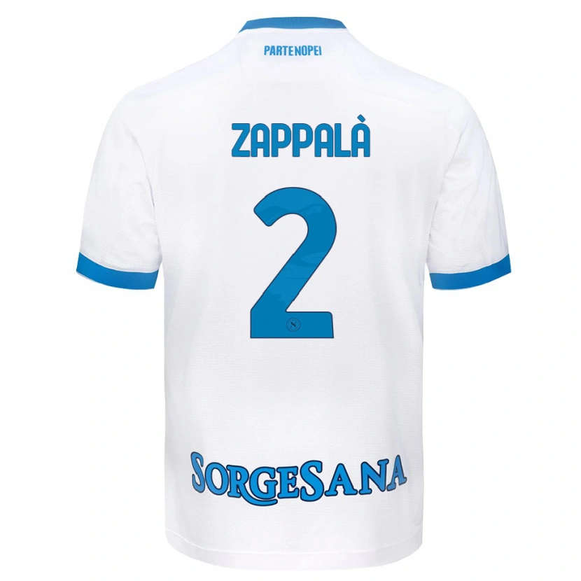 Danxen Criança Camisola Andrea Zappalà #2 Azul Celeste Branco Alternativa 2026/27 Camisa