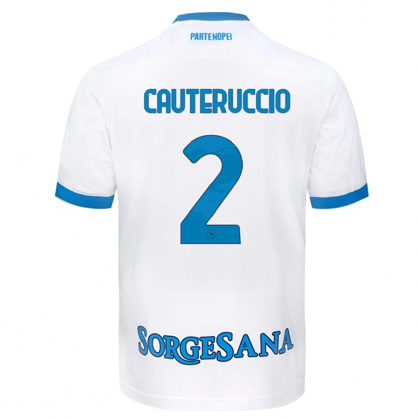 Danxen Criança Camisola Walter Cauteruccio #2 Azul Celeste Branco Alternativa 2026/27 Camisa