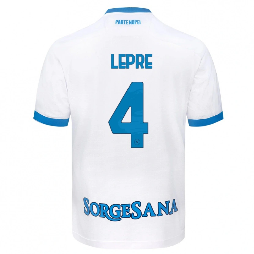 Danxen Criança Camisola Giuseppe Lepre #4 Azul Celeste Branco Alternativa 2026/27 Camisa