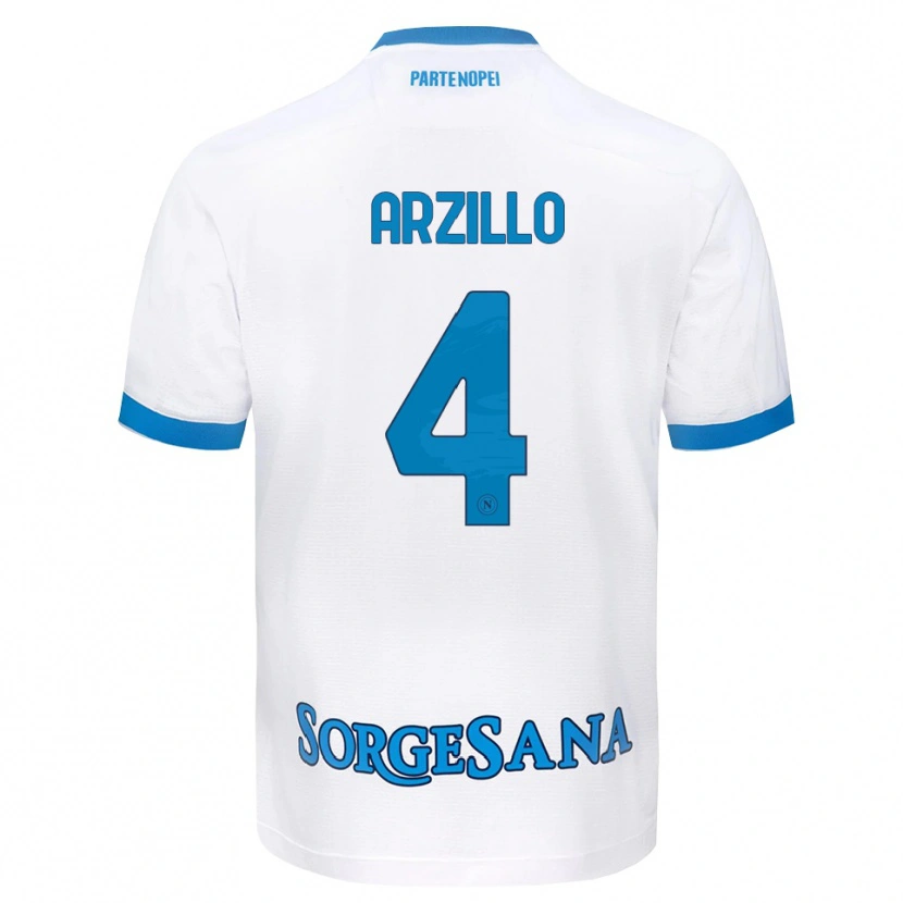 Danxen Criança Camisola Antonino Arzillo #4 Azul Celeste Branco Alternativa 2026/27 Camisa