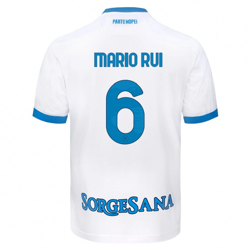 Danxen Criança Camisola Mario Rui #6 Azul Celeste Branco Alternativa 2026/27 Camisa
