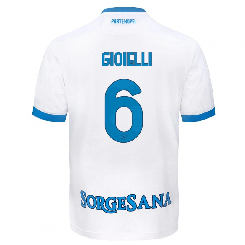 Danxen Criança Camisola Francesco Pio Gioielli #6 Azul Celeste Branco Alternativa 2026/27 Camisa