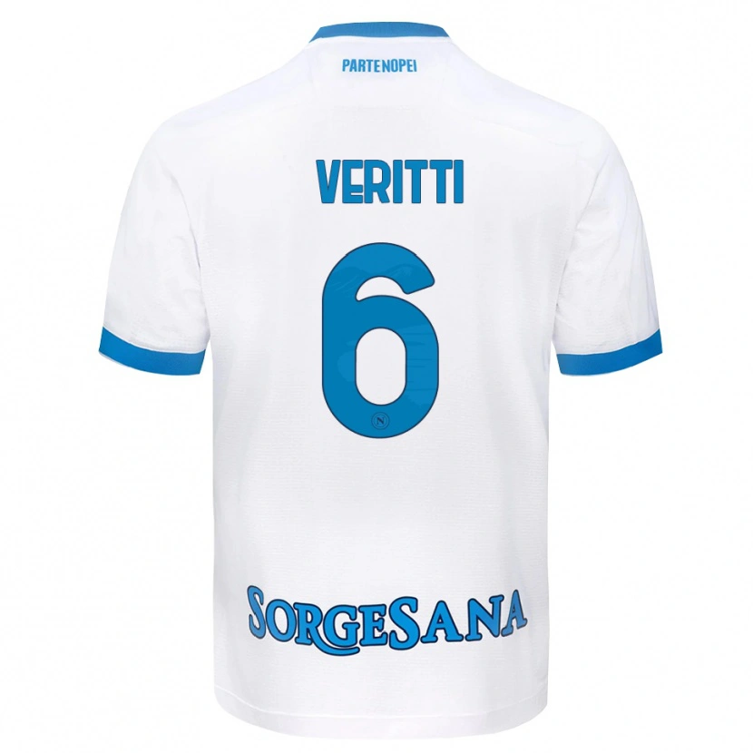 Danxen Criança Camisola Federica Veritti #6 Azul Celeste Branco Alternativa 2026/27 Camisa