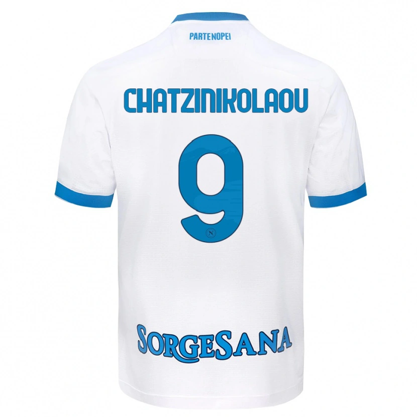 Danxen Criança Camisola Despoina Chatzinikolaou #9 Azul Celeste Branco Alternativa 2026/27 Camisa