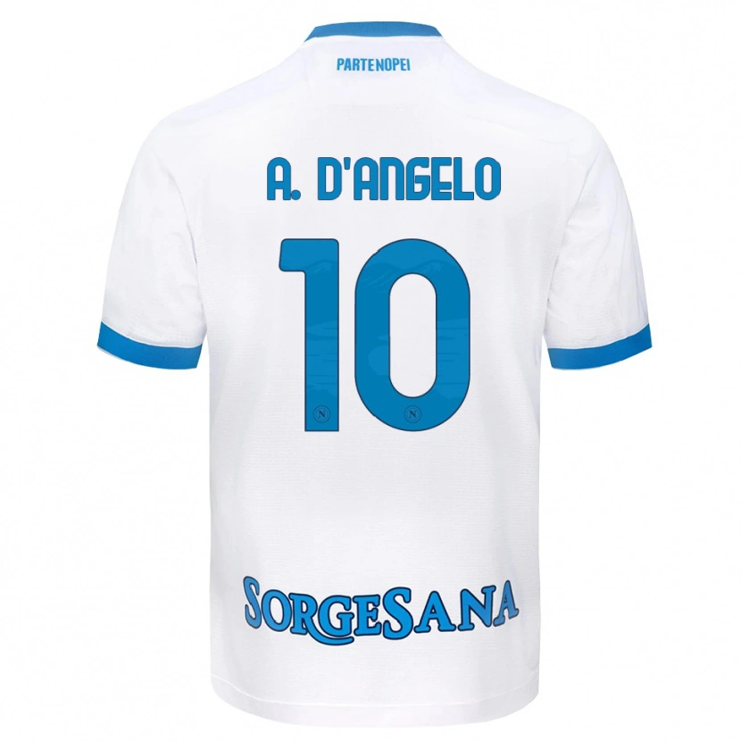 Danxen Criança Camisola Adrian D'angelo #10 Azul Celeste Branco Alternativa 2026/27 Camisa