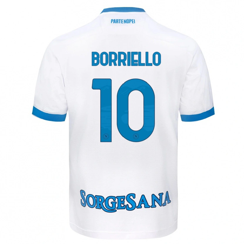 Danxen Criança Camisola Salvatore Borriello #10 Azul Celeste Branco Alternativa 2026/27 Camisa