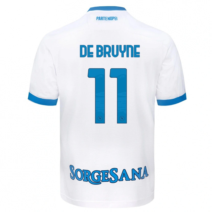 Danxen Criança Camisola Kevin De Bruyne #11 Azul Celeste Branco Alternativa 2026/27 Camisa