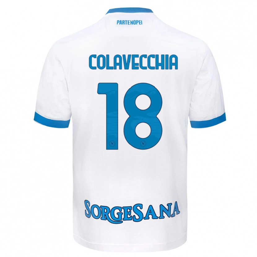 Danxen Criança Camisola Pasquale Colavecchia #18 Azul Celeste Branco Alternativa 2026/27 Camisa