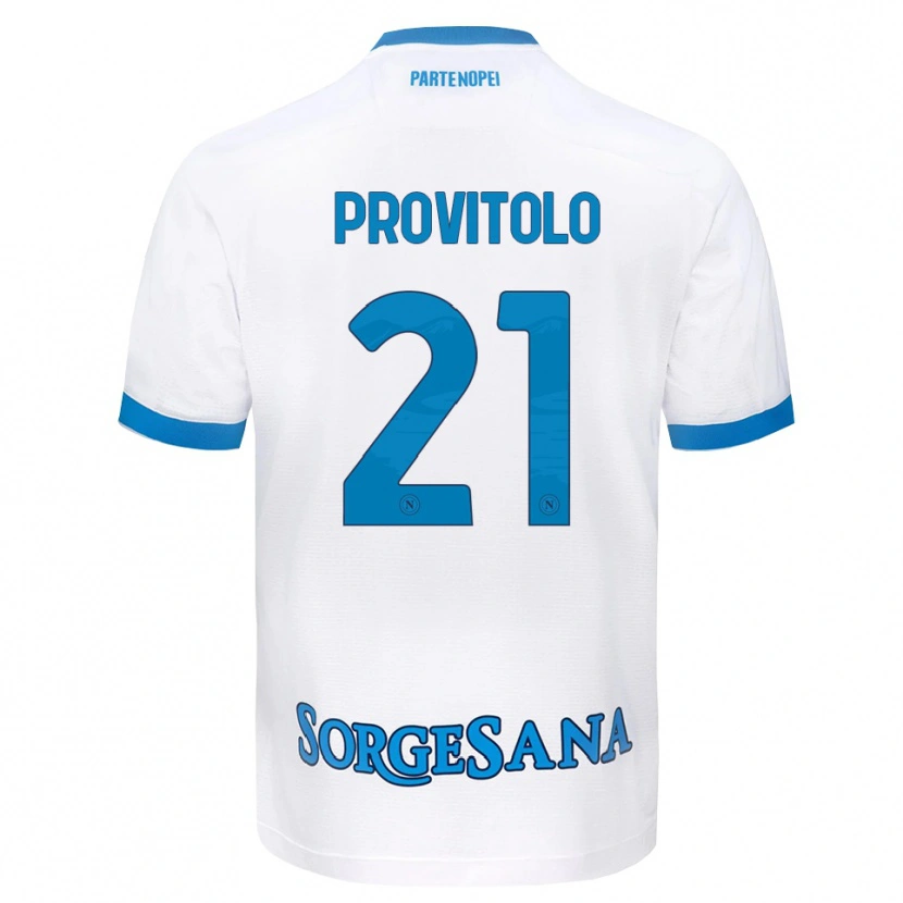Danxen Criança Camisola Vincenzo Provitolo #21 Azul Celeste Branco Alternativa 2026/27 Camisa