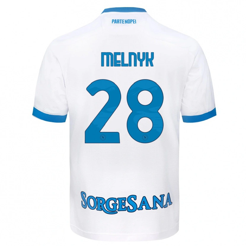 Danxen Criança Camisola Mykyta Melnyk #28 Azul Celeste Branco Alternativa 2026/27 Camisa