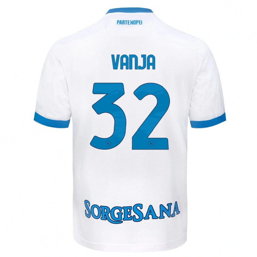 Danxen Criança Camisola Vanja Milinković-Savić #32 Azul Celeste Branco Alternativa 2026/27 Camisa