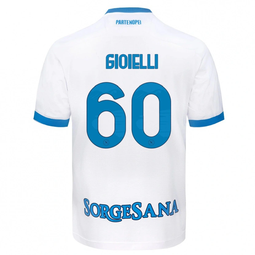 Danxen Criança Camisola Francesco Gioielli #60 Azul Celeste Branco Alternativa 2026/27 Camisa
