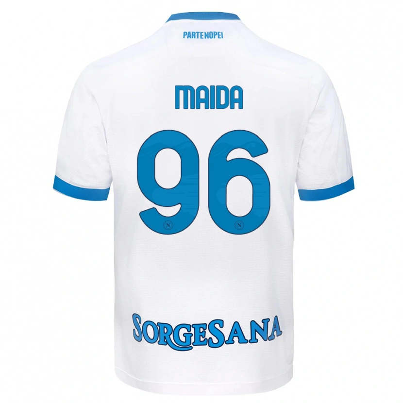 Danxen Criança Camisola Giuseppe Maida #96 Azul Celeste Branco Alternativa 2026/27 Camisa