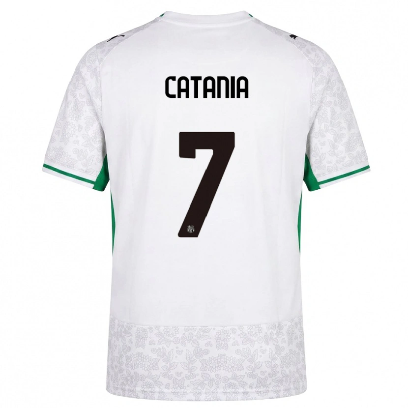 Danxen Criança Camisola Nicolò Catania #7 Verde Preto Branco Alternativa 2026/27 Camisa